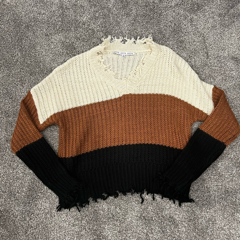 Distressed sweater